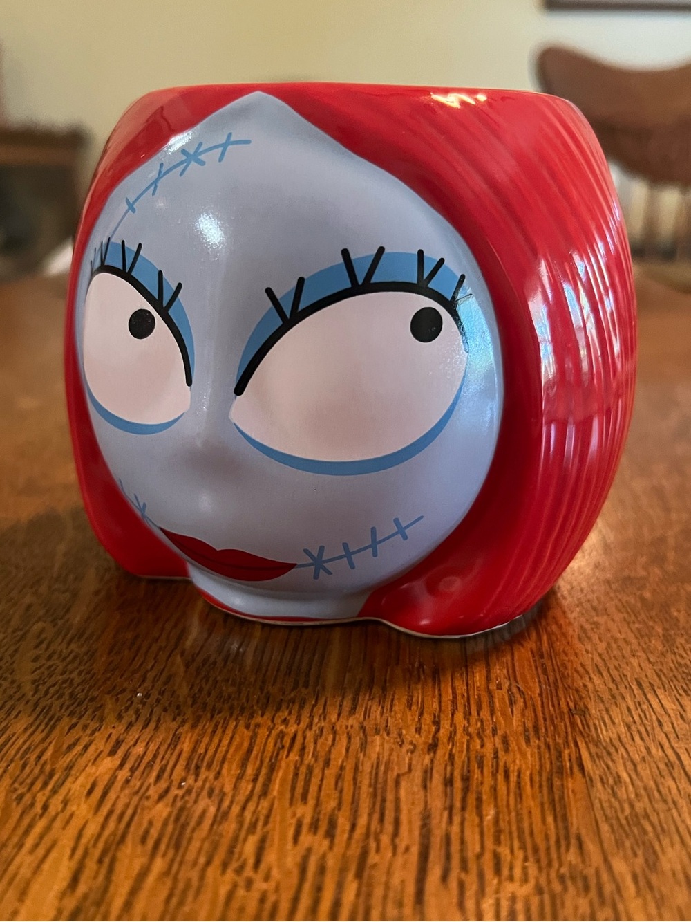 Nightmare Before Christmas SALLY Disney 25th anniversary character face mug cup